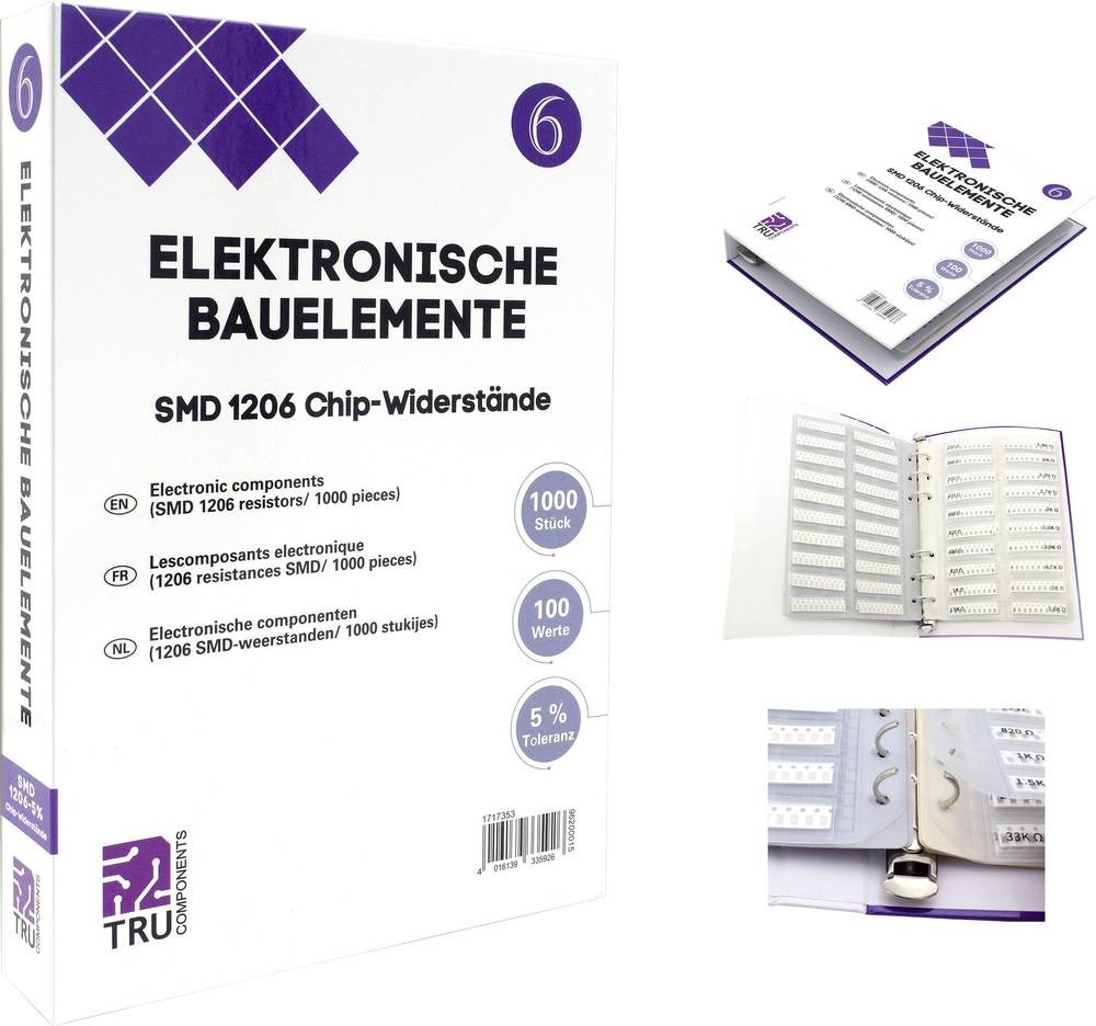 TRU COMPONENTS TC-6869412 TC-6869412 Sortiments-Album SMD 1206 0.25W