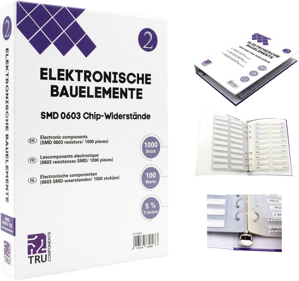 TRU COMPONENTS TC-6869404 TC-6869404 Sortiments-Album SMD 0603 0.1W 5%