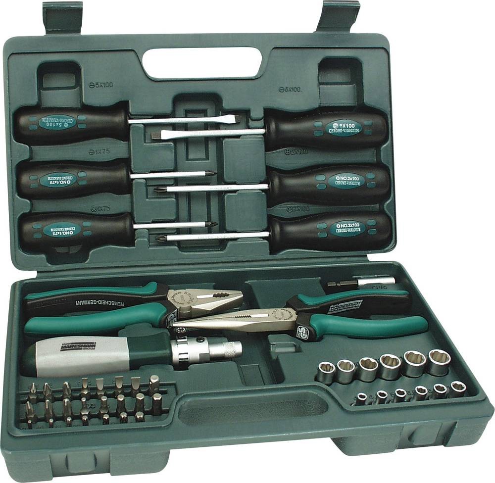 Brüder Mannesmann M29110 Werkzeugvalise bestückt 45teilig
