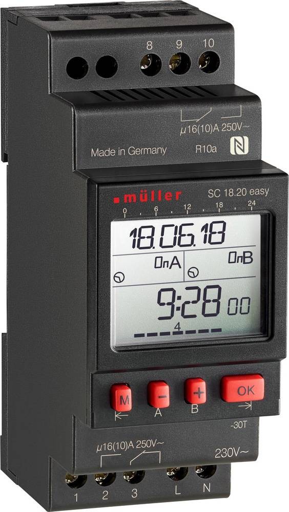 Müller SC 18.20 easy 12V ACDC Hutschienen-Zeitschaltuhr digital 12 V/