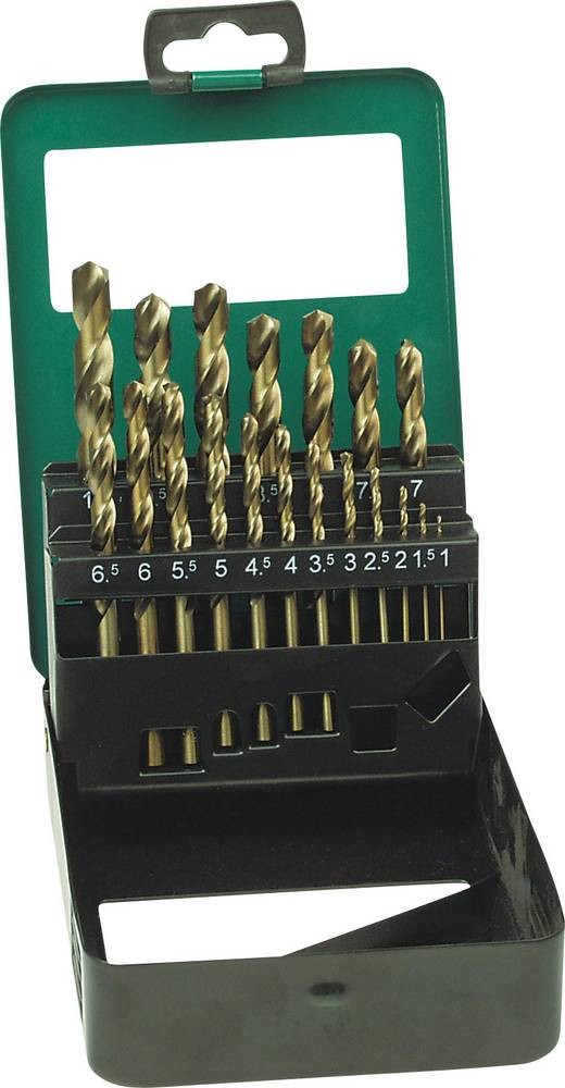 Brüder Mannesmann M54319 Metall-Spiralbohrer-Set 19teilig 1 mm, 1.5