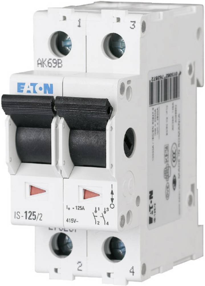 Eaton Hauptschalter 2polig 20A 2 Öffner, 2 Schließer 240 V/AC 276259