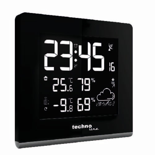Technoline WS 9065 Negro AC/Batería - Technoline WS 9065, Negro,
