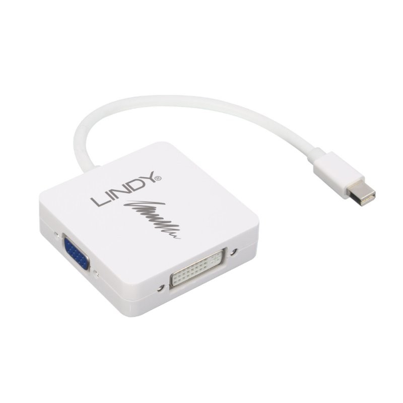 Lindy Mini DisplayPort 1.2 to HDMI 1.4, DVI and VGA Converter - Lindy