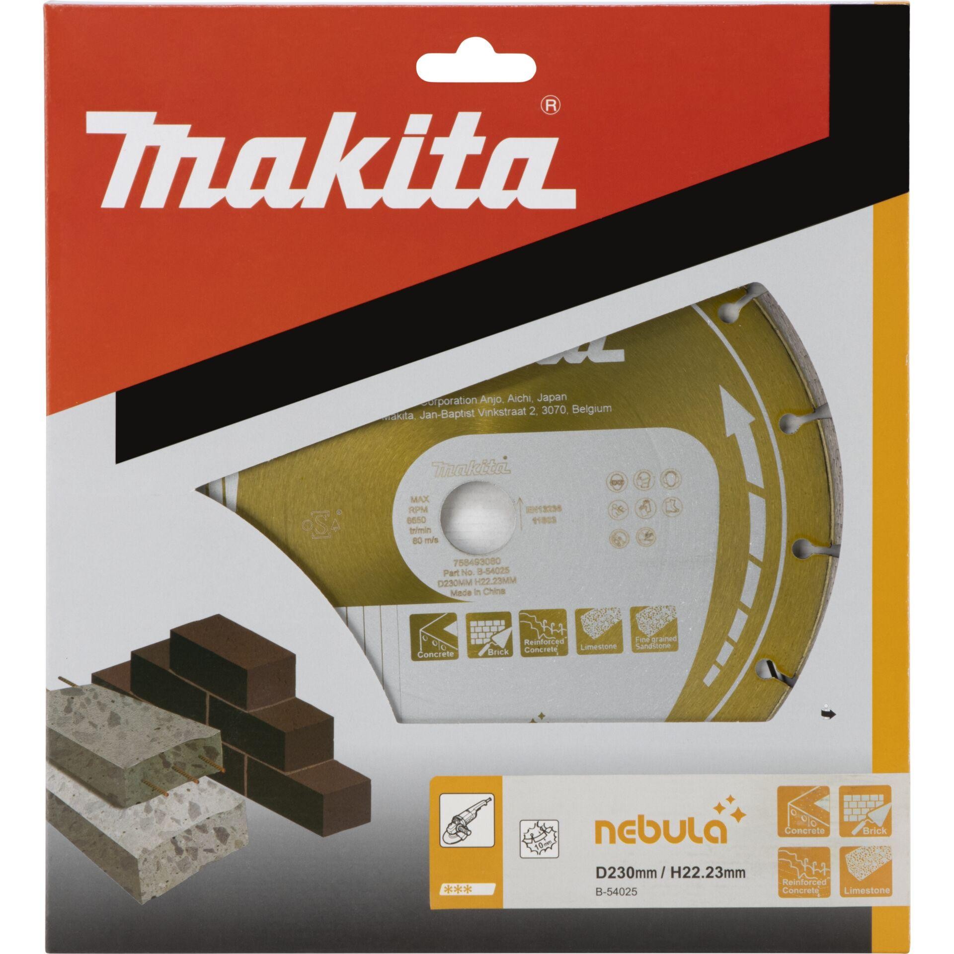 Makita Nebula - Diamant-Schneidscheibe - para Beton, Kalkstein,