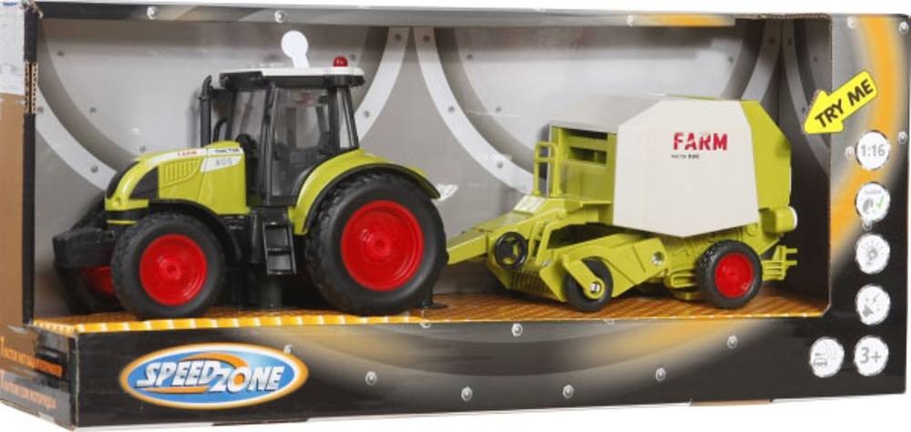 Vedes SZ Traktor m.Rundballenpresse Fertigmodell Landwirtschafts