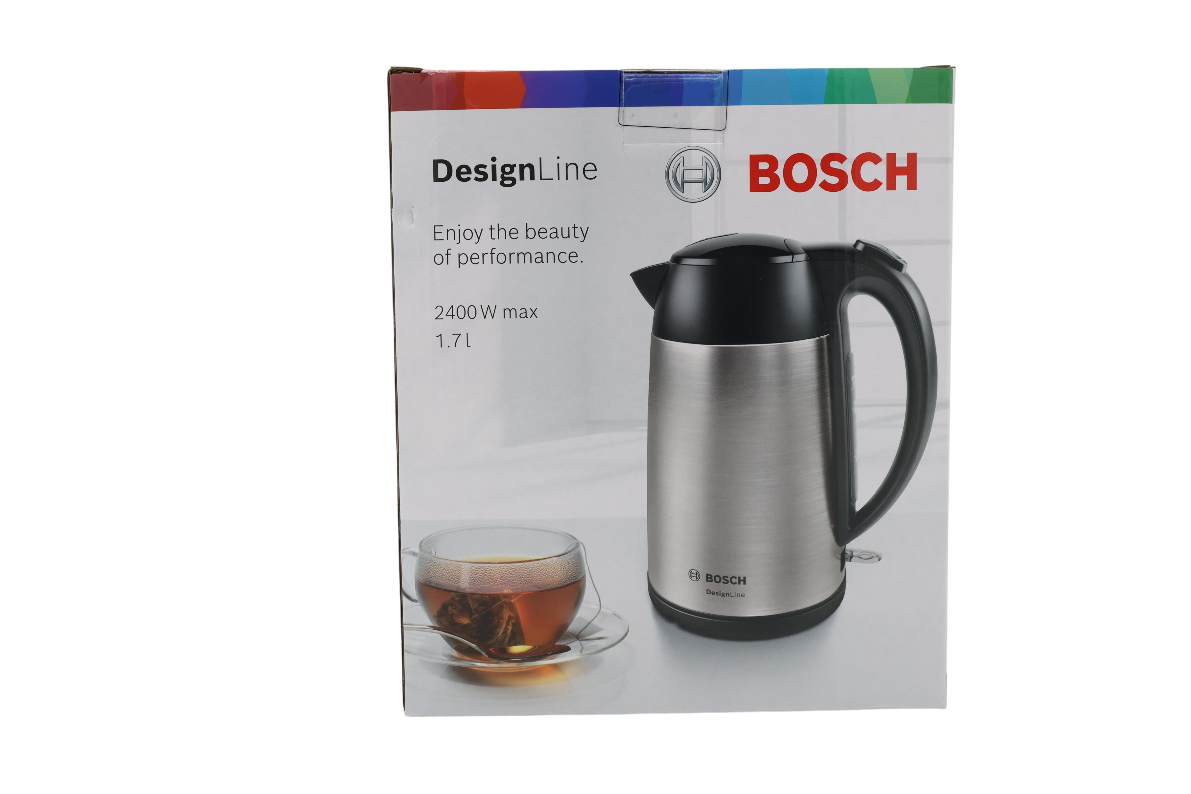 Bosch TWK3P420 bouilloire 1,7 L 2400 W Noir, Acier inoxydable - Bosch