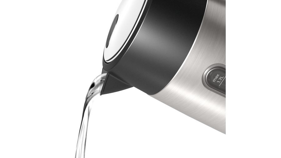 Bosch TWK4P440 electric kettle 1.7 L 2400 W Black, Stainless steel -