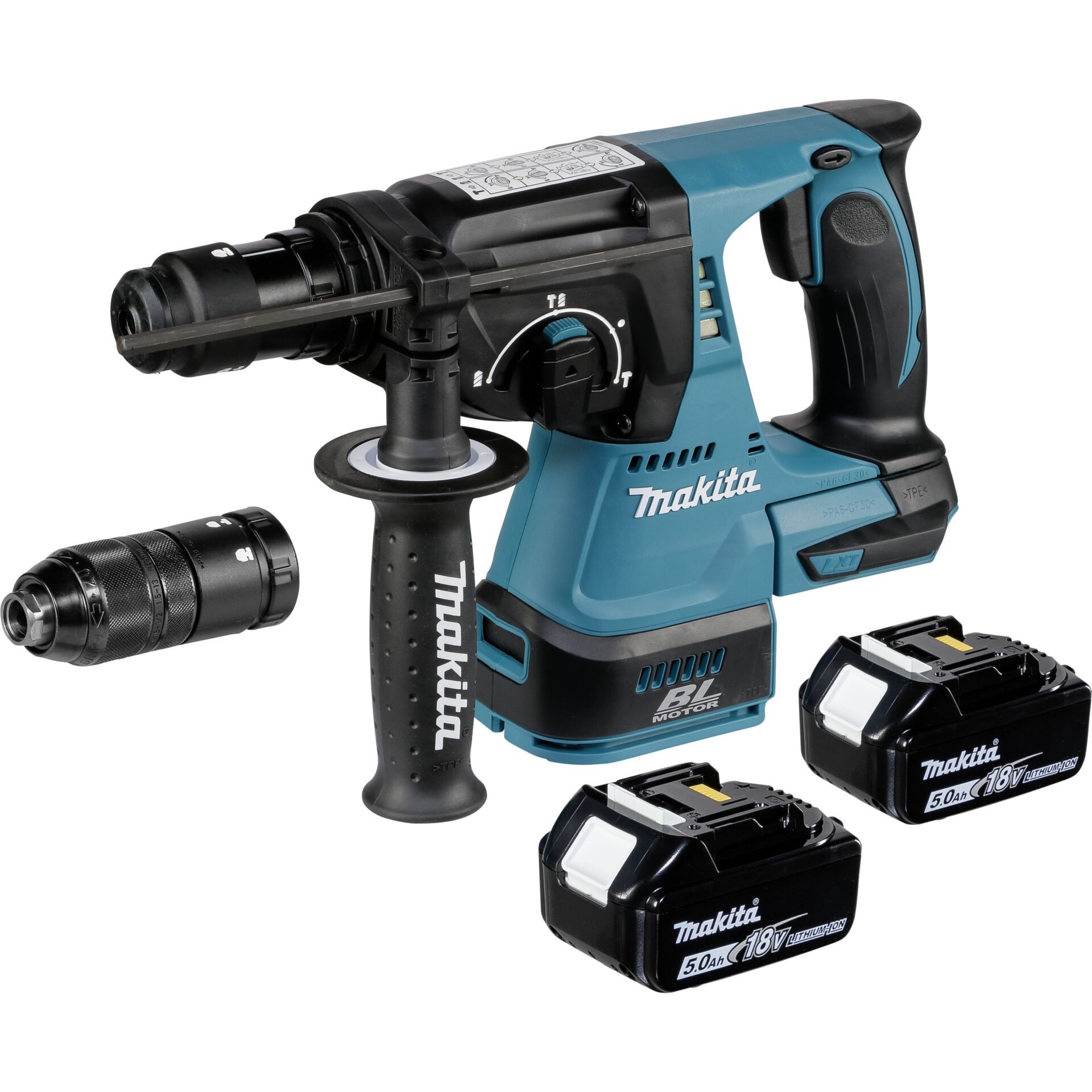 Makita SDS-Plus-Akku-Kombihammer 18 V 5 Ah Li-Ion