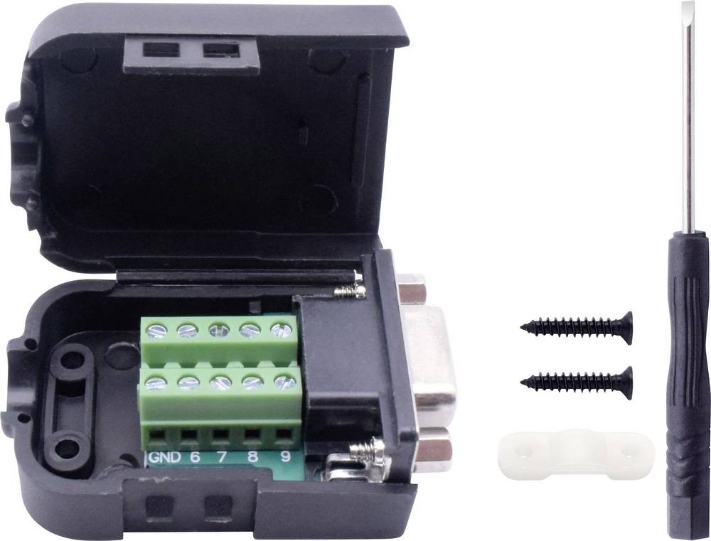TRU COMPONENTS T1904C091 D-SUB Einbaufemale Polzahl: 9 Schrauben 1 pc(