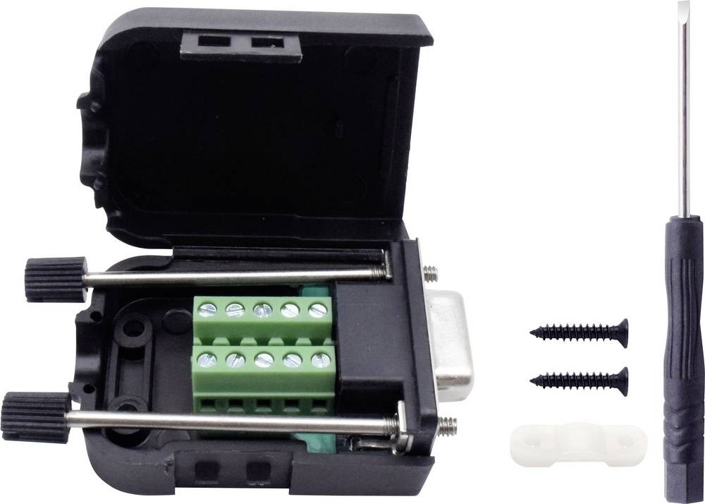 TRU COMPONENTS T190C4089 D-SUB Einbaufemale Polzahl: 9 Schrauben 1 pc(
