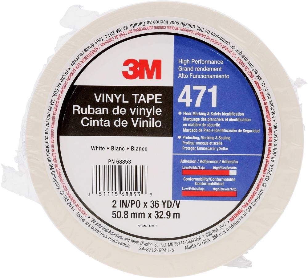 3M 471W50IW PVC-Klebeband blanc (L x B) 33m x 50mm 1 pc(s)