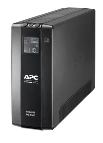 APC Back-UPS Pro, 1300VA/780W, Tower, 230V, 8x IEC C13 outlets, AVR,