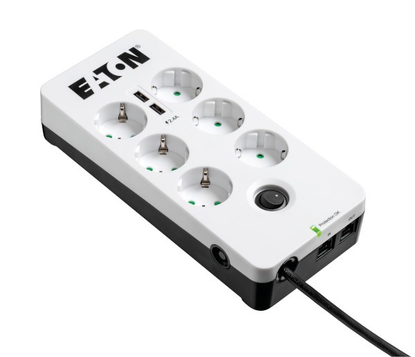 Eaton presa multipla 6fach con RJ-11 Telefonstecker e USB-connection