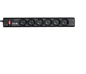 Eaton power strip 6-fach with RJ-11 Telefonplug and Schalter 1m black