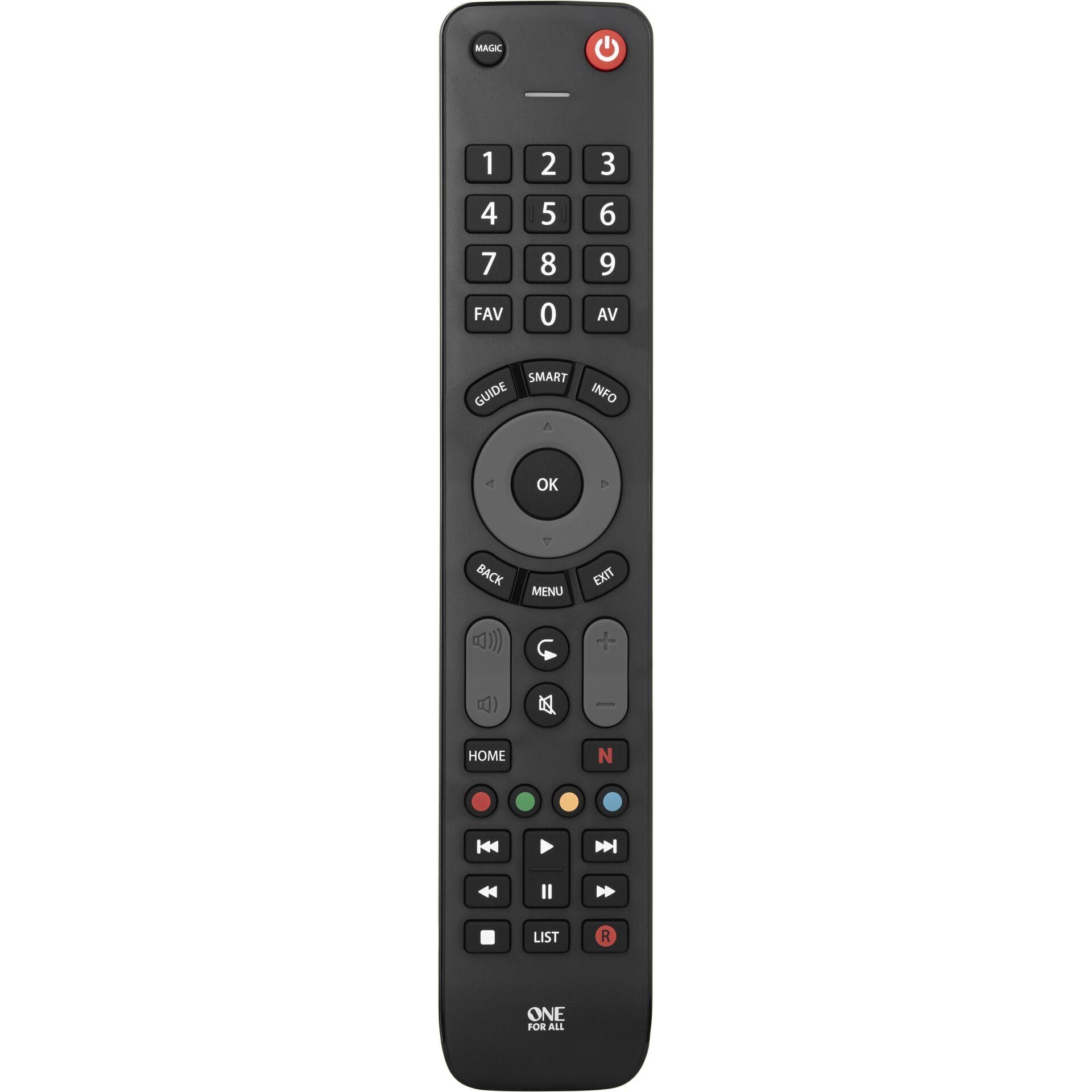 One For All Evolve TV Universal Fernbedienung Schwarz