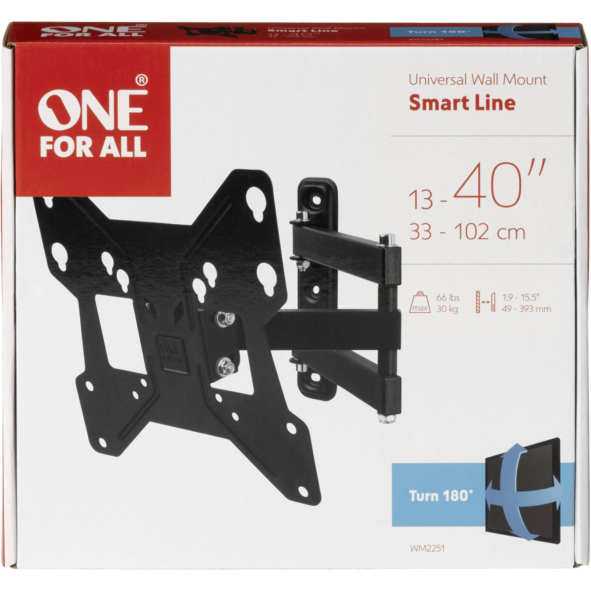 One For All TV-Wandhalterung 13-40 Zoll schwarz