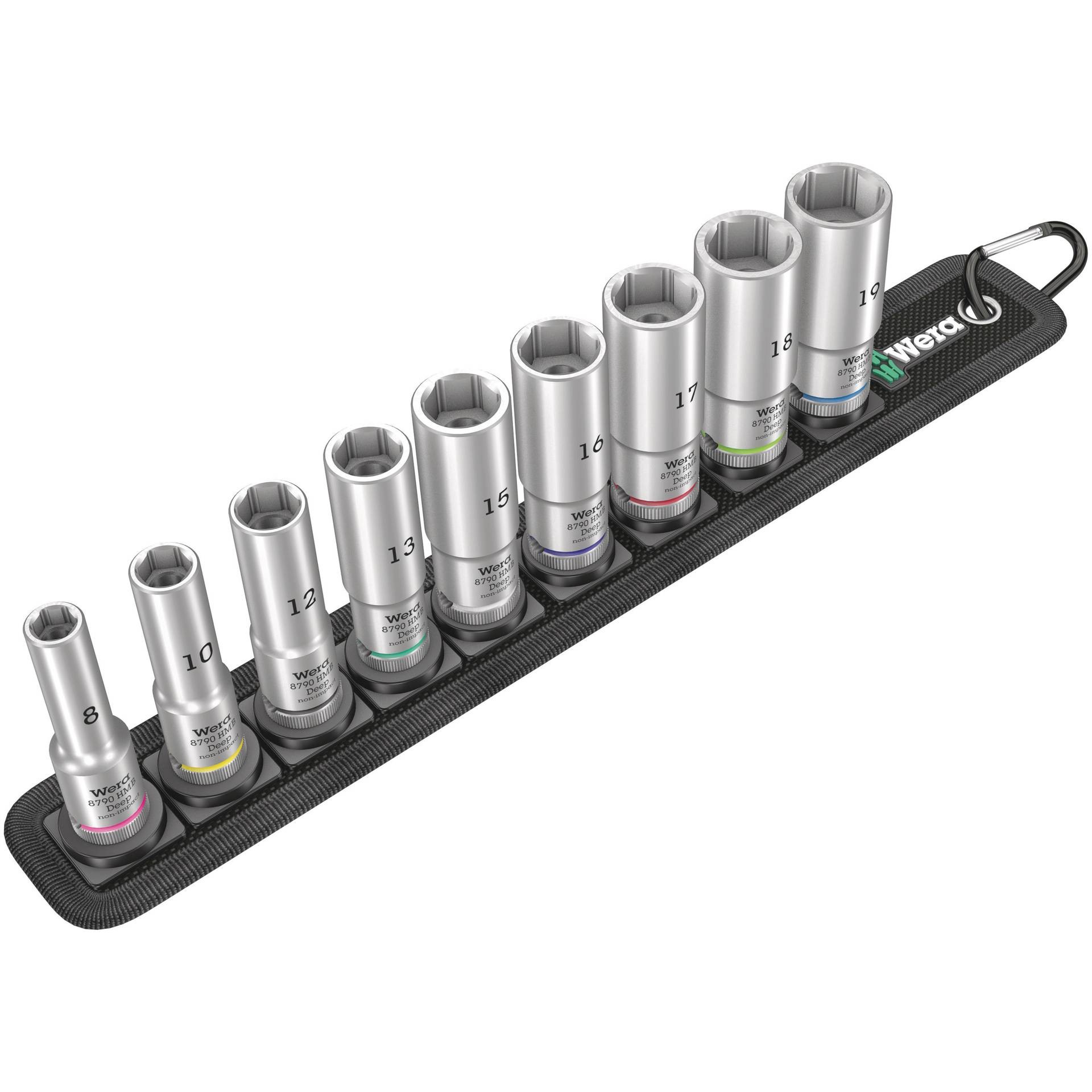 Wera Belt B Deep 1 Steckschlüsseleinsatz-Set 3/8\ 9teilig