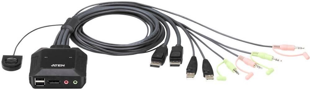 ATEN 2-Port USB DisPlayPort Cable KVM Switch - ATEN 2-Port USB