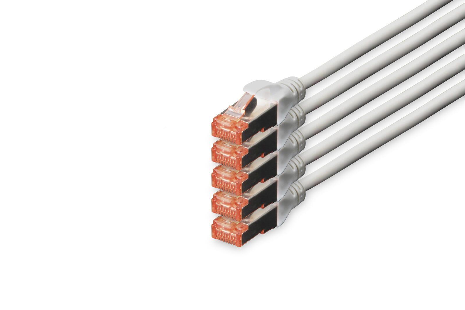 Digitus CAT 6 S/FTP patch cable, 5 pieces - Digitus CAT 6 S/FTP patch