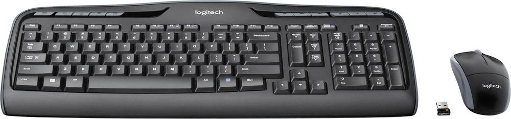 Logitech MK330 Funk Tastatur, Maus-Set Multimediatasten US-Englisch,