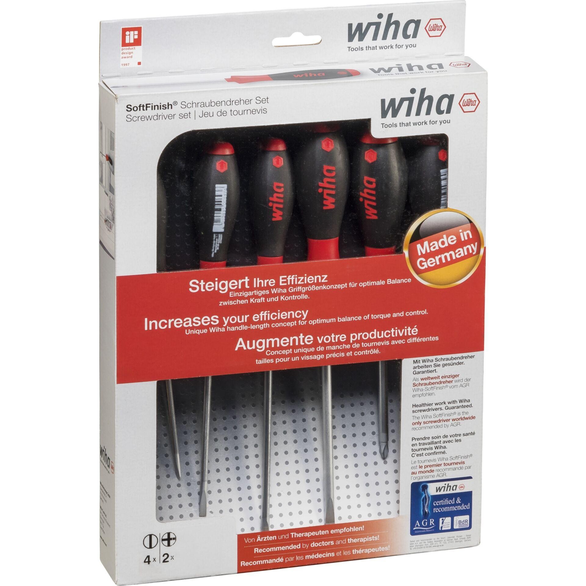 Wiha Schraubendrehricambio 302 HK6 SO 6-tlg.Schlitz/PH