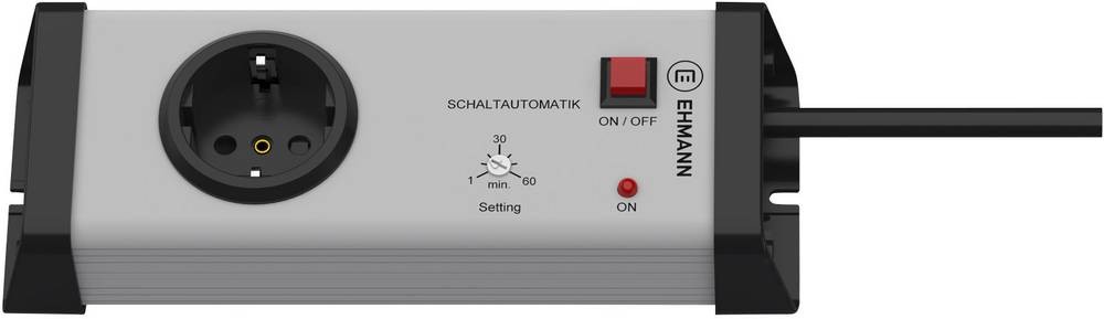 Ehmann 0217c01012a01 presa multipla con Schaltuhr 1fach grigio, nero