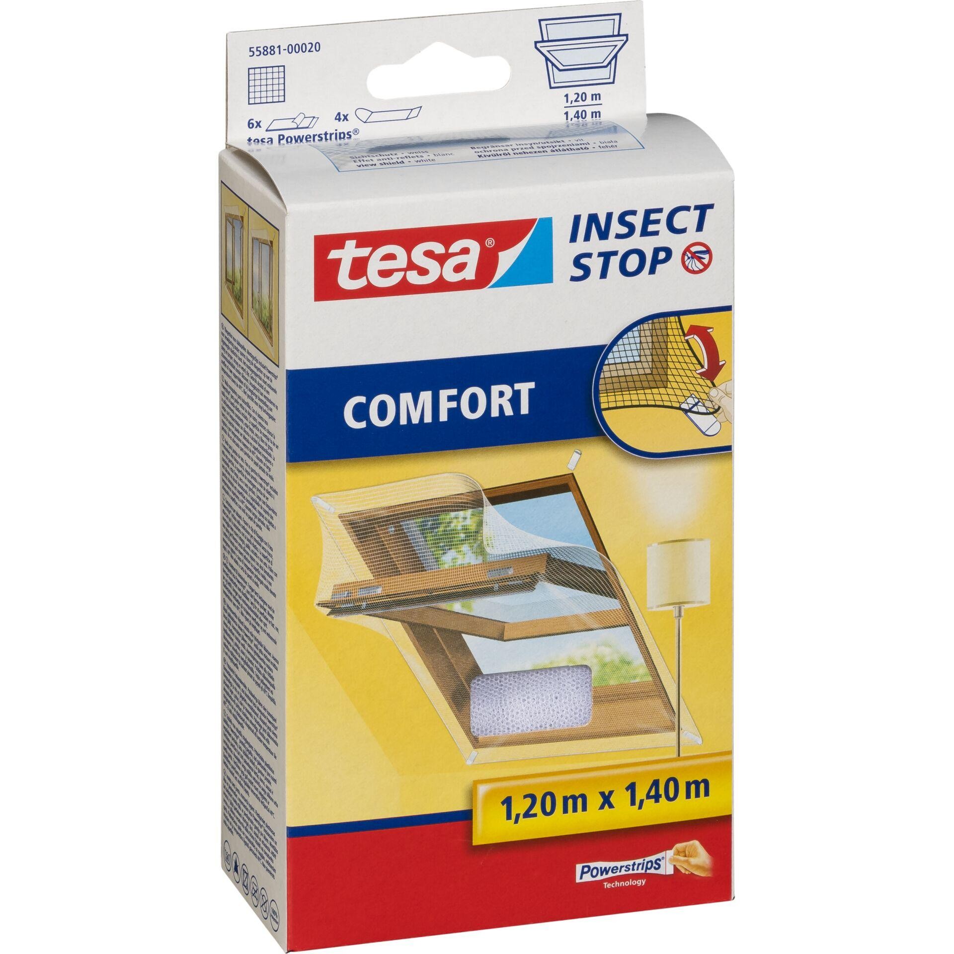 TESA 55881 mosquito net Window White - TESA 55881, 1200 mm, 1400 mm,