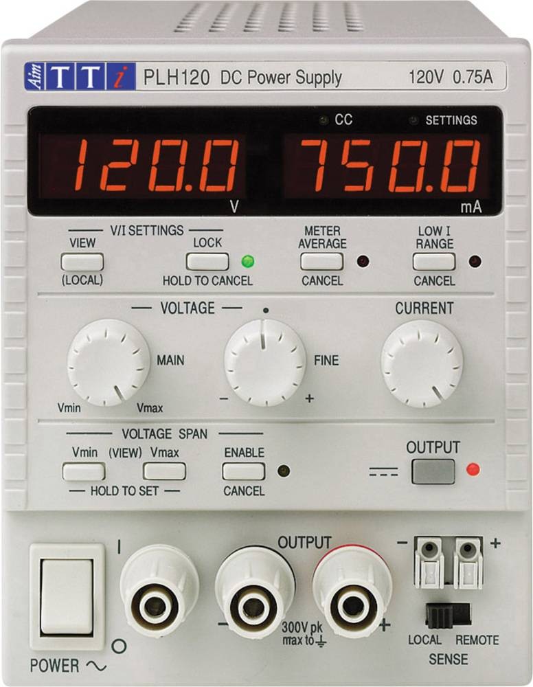 Aim TTi PLH120 Labornetzgerät, einstellbar 0 - 120V 0 - 0.75A 90W