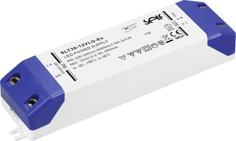 Self Electronics SLT30-48VLG-ES LED-Treiber Konstantspannung 30W 0A -