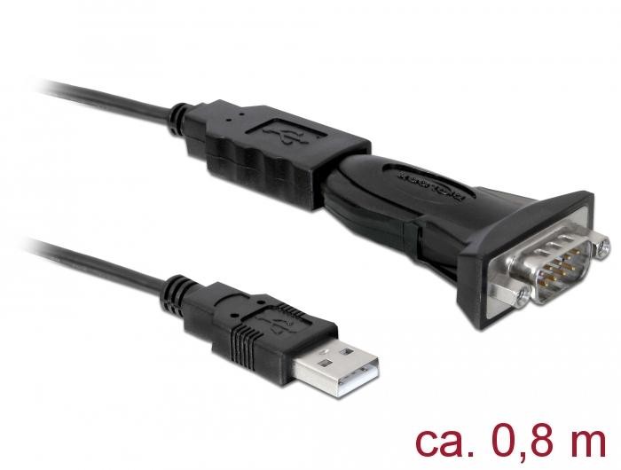 DeLOCK 66281 serial cable Black 1.8 m RS-232 USB Type-A - DeLOCK