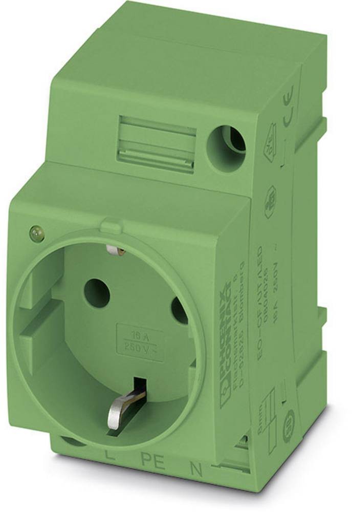 Phoenix Contact Schaltschrank-Steckdose EO-CF/UT/LED/GN green (L x B)