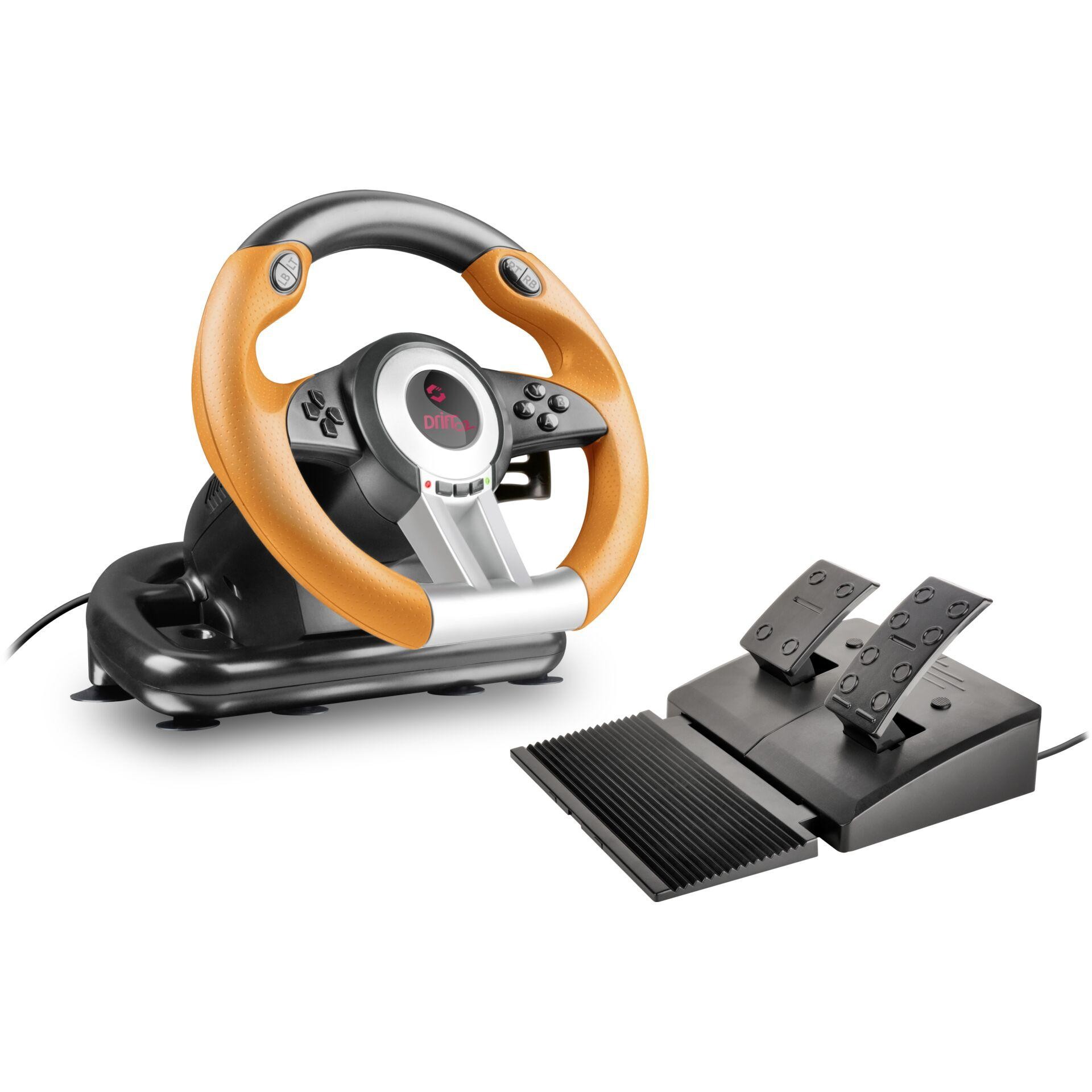 SPEEDLINK DRIFT O.Z. Black, Grey, Orange USB Steering wheel + Pedals