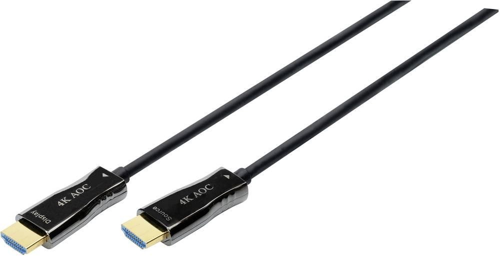 Digitus Cable de fibra óptica híbrido HDMI AOC, UHD 4K, 15 m -