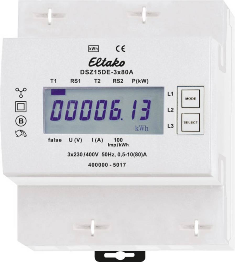 Eltako DSZ15DE-3x80A 28380615 Drehstromzähler digital 80 A 1 St.