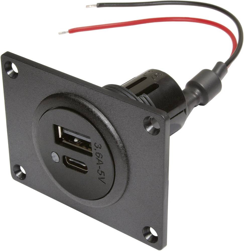 ProCar Power USB-C /A Doppelsteckdose 12 or 24 V/DC