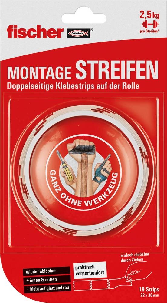 Fischer 545956 Doppelseitige Klebepads 19 St.
