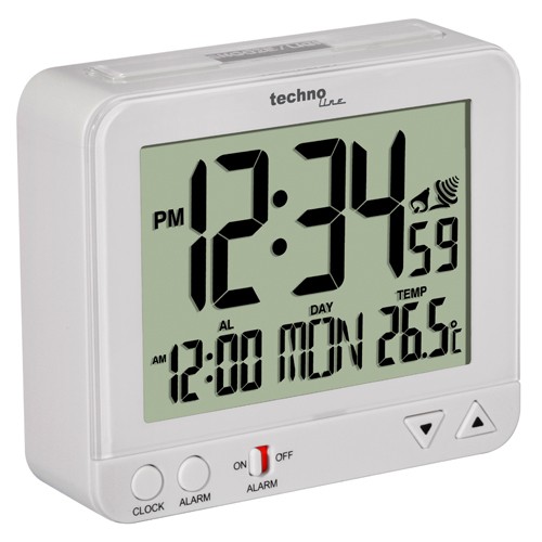 Techno Line WT 195 WHITE Funk alarm clock white Alarmzeiten 1 Großes