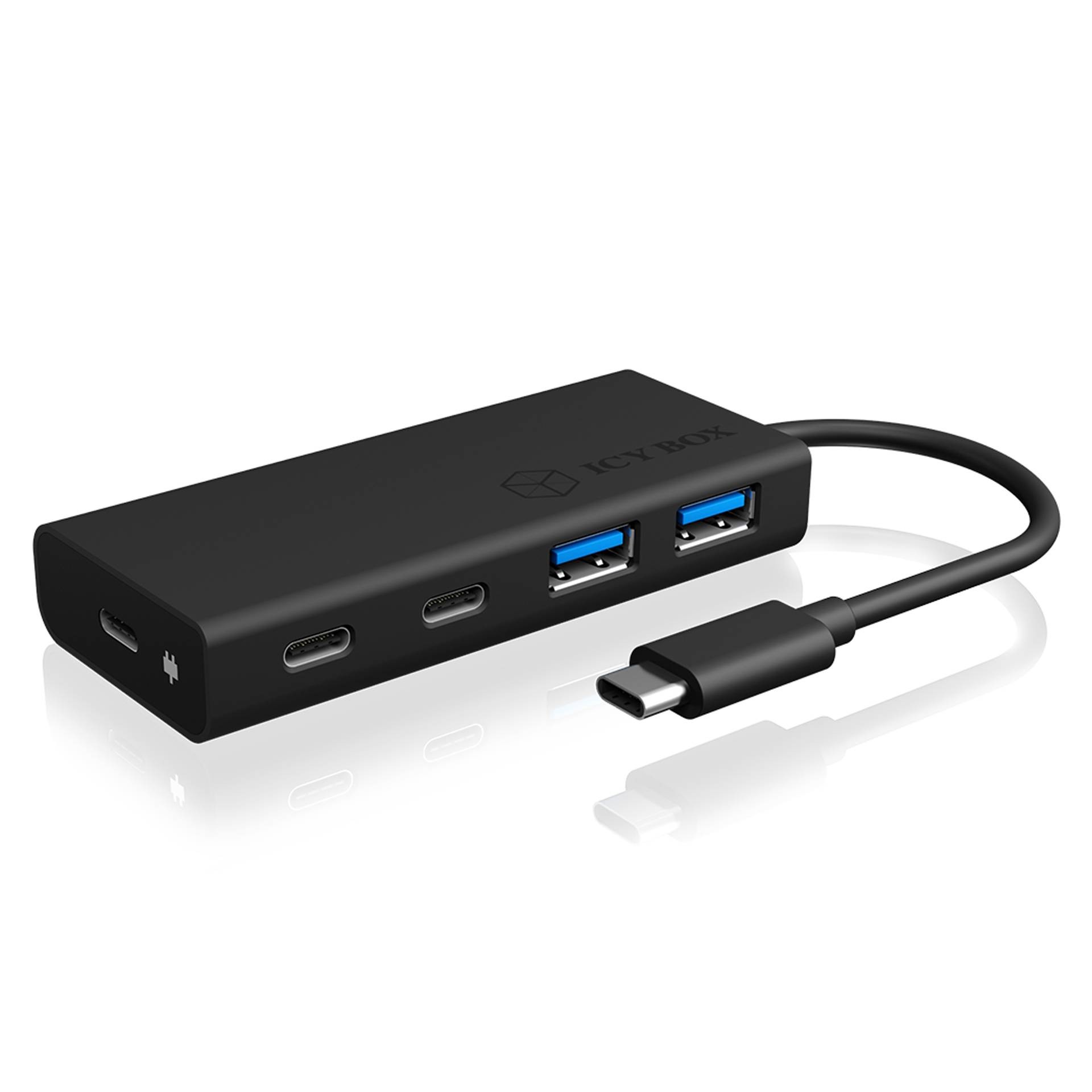 ICY BOX IB-HUB1426-CPD USB-Hub 4 Port USB-A USB 3.0 5 GBit/s mit USB-