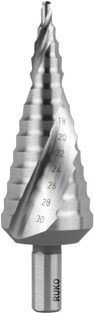 RUKO 101052E HSS Stufenbohrer Gesamtlänge 100 mm 3-Flächenschaft 1