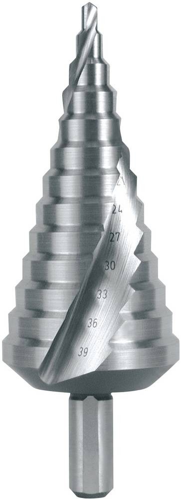 RUKO 101056 HSS Stufenbohrer Gesamtlänge 107 mm 3-Flächenschaft 1