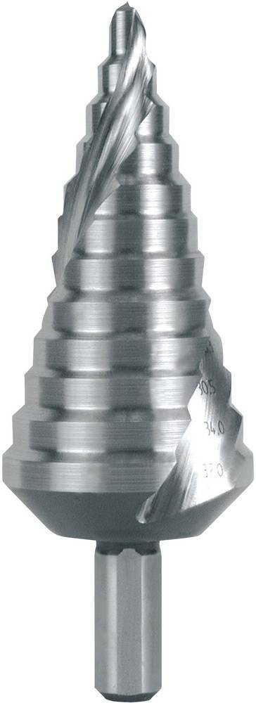 RUKO 101060E HSSE-Co 5 Stufenbohrer Gesamtlänge 100 mm 3-Flä