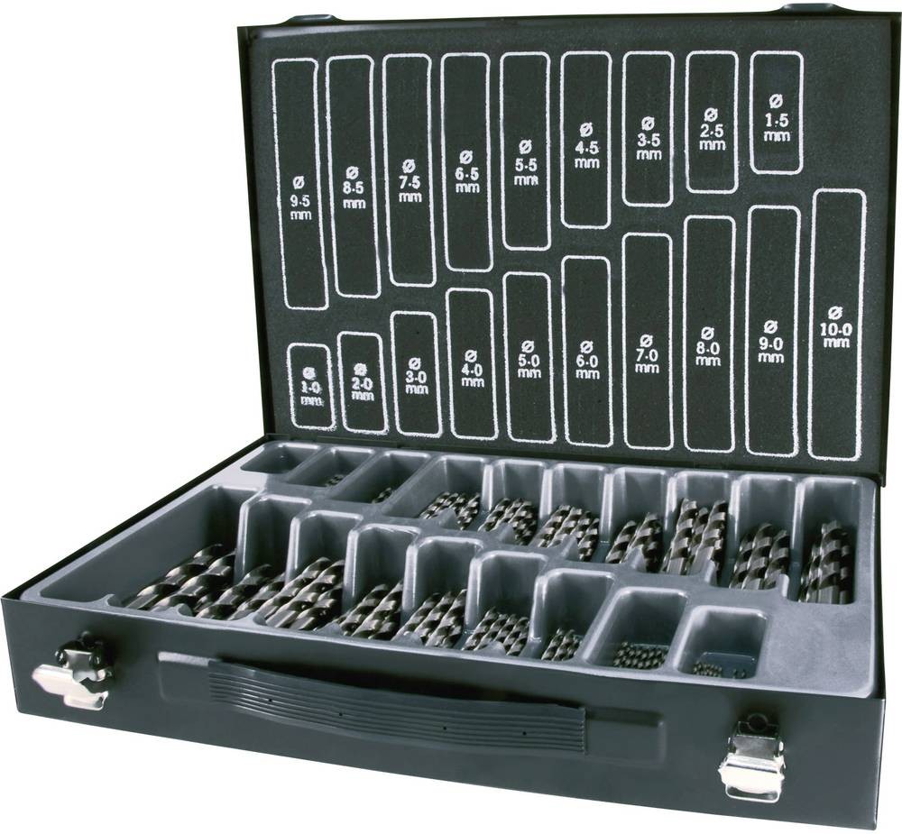 RUKO A214200 Metall-Spiralbohrer-Set 170teilig 1 mm, 1.5 mm, 2 mm, 2.