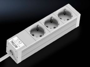 Rittal DK 7240.110 regleta de clavijas de enchufe 3-fach aluminio 1