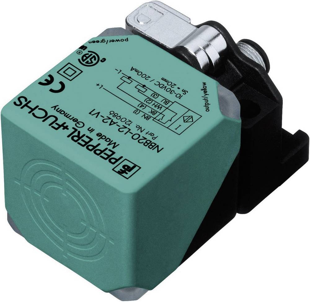 Pepperl+Fuchs Inductive Block Proximity Sensor, M12, 40 mm Detection,