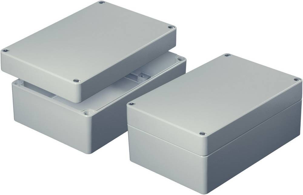 Axxatronic AS082 Universal-boîte 120 x 80 x 60 Aluminium gris (RAL