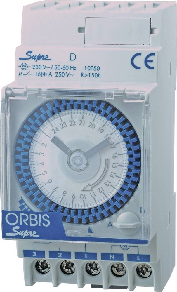 ORBIS Zeitschalttechnik SUPRA D 230V Hutschienen-Zeitschaltuhr analog