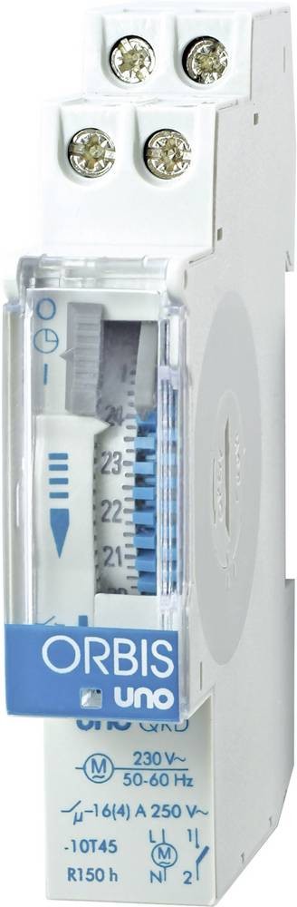 ORBIS Zeitschalttechnik UNO QRD 230V Hutschienen-Zeitschaltuhr analog
