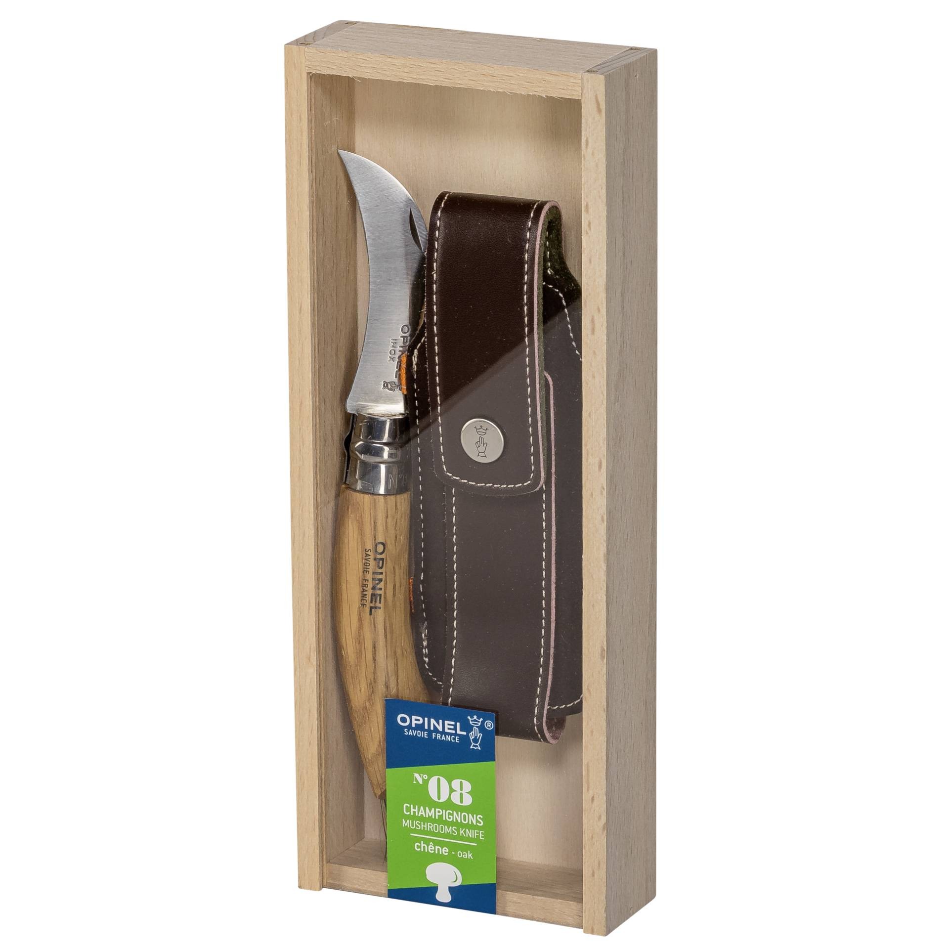 Opinel Pilzmesser Eichenholz incl. Holzbox and Etui