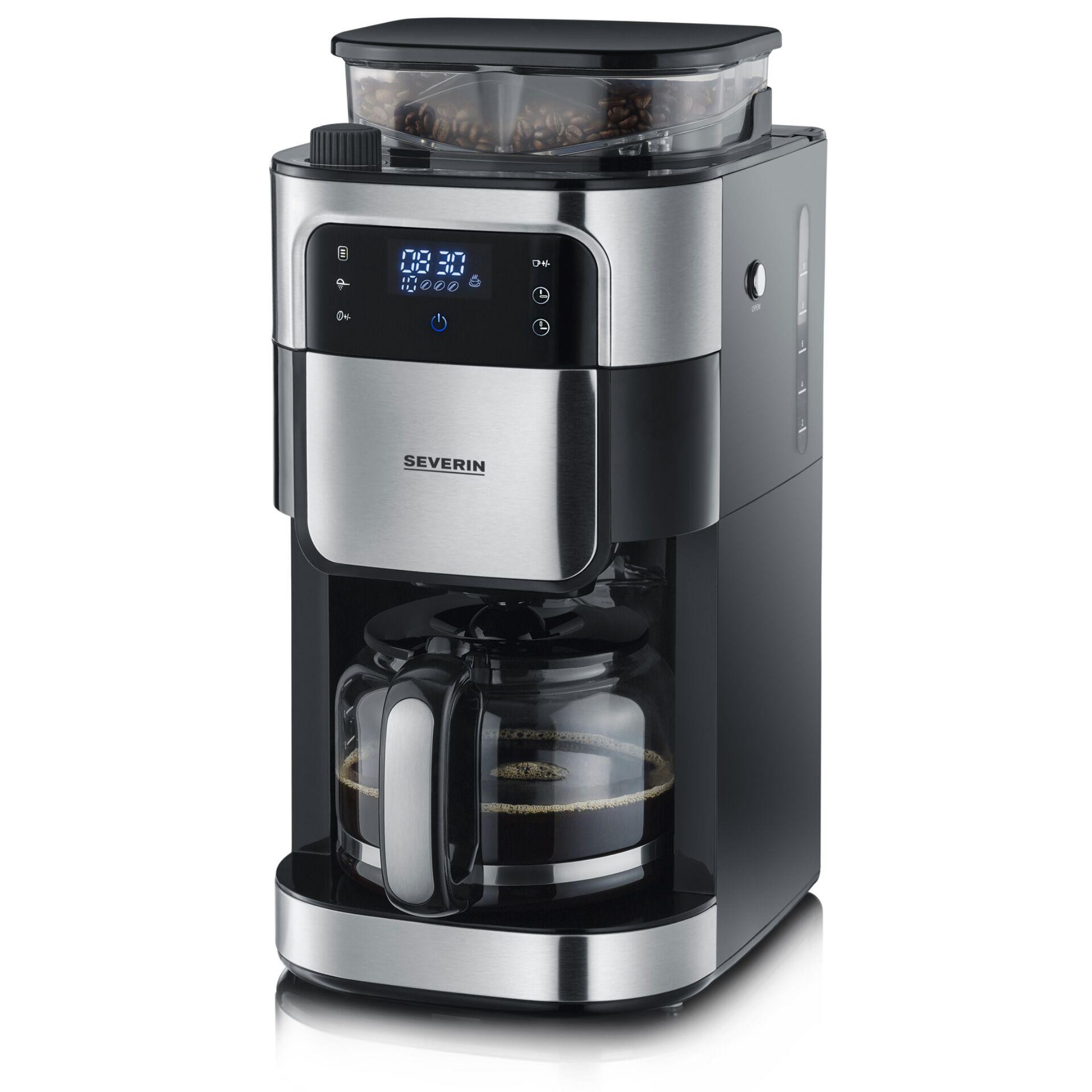 Severin KA 4813 Kaffeemaschine Schwarz, Edelstahl (gebürstet)